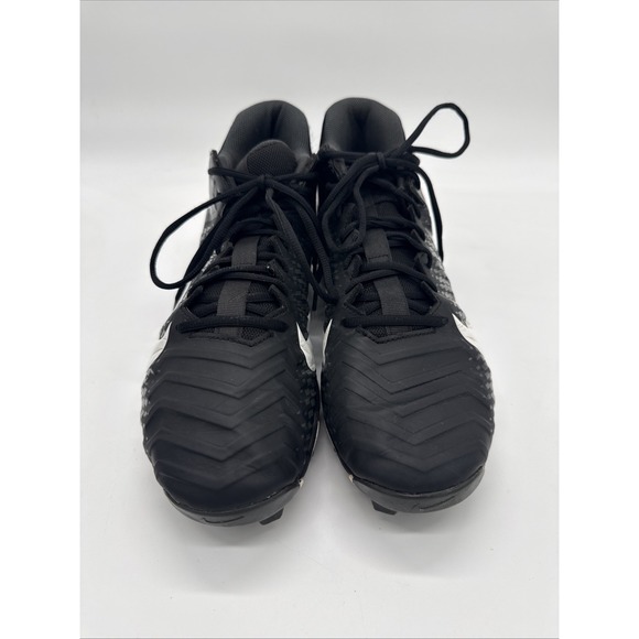 Nike Alpha FastFlex Football Cleats Youth Size 11 Black White Molded Studs\